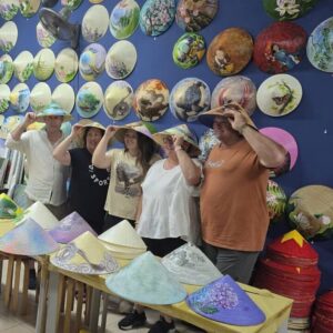 conical hat painting workshop saigon