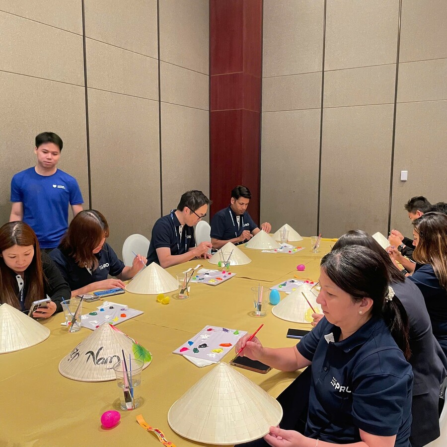 Vietnamese craft workshop for tour groups in Saigon