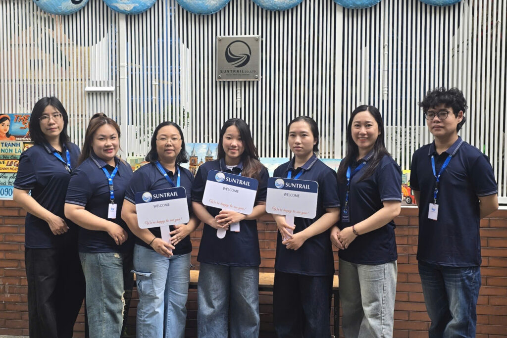 Suntrail booking and operations team at the Suntrail office in Ho Chi Minh City